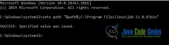 java 11 - Oracle JDK set path